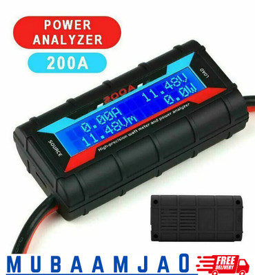 LCD Digital Monitor Amp Watt Meter RC Batterie Solar Power Analysator 200A DC