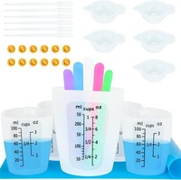 Silikon Messbecher Set FüR Harz 250Ml 100Ml Antihaft Mit RüHrstab Und ZubehöR