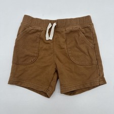 Carters Shorts Youth Boys Size 24M Brown Solid Pockets 100 Cotton .. 33263