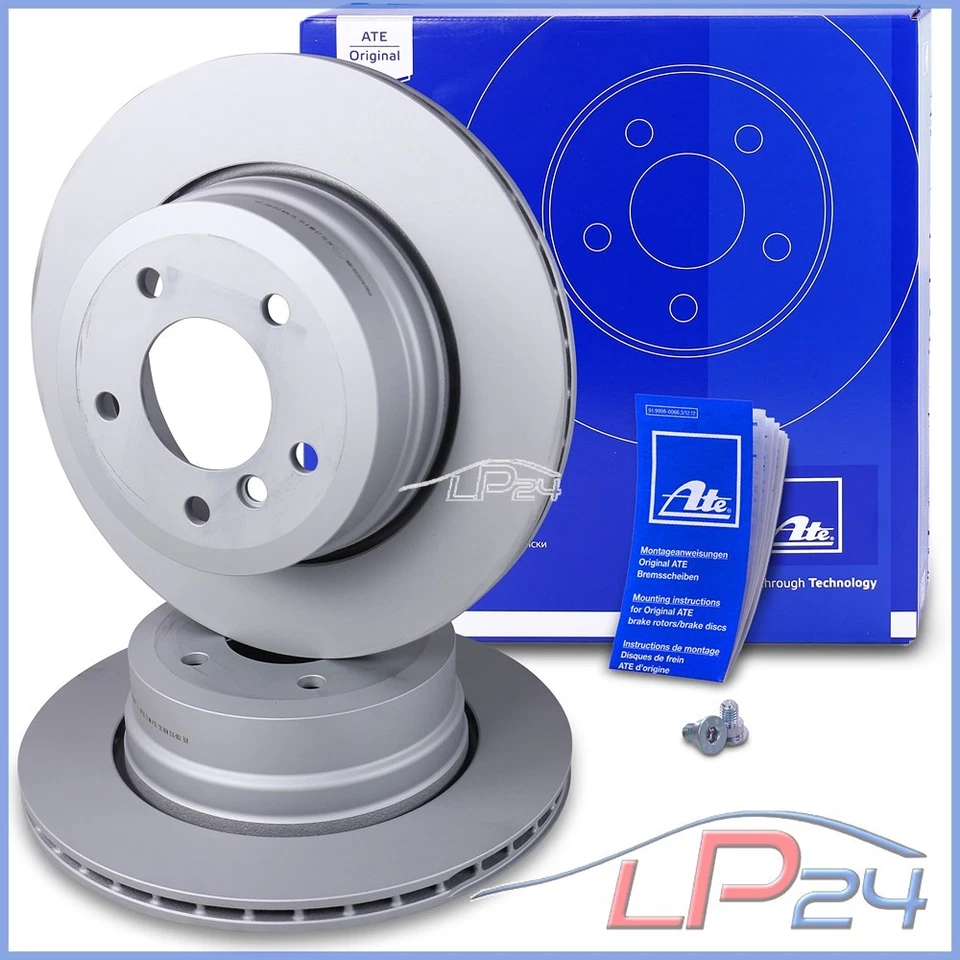 2x ATE DISQUE DE FREIN +PLAQUETTES ARRIÈRE POUR BMW SÉRIE 5 E60 E61 05-10 - Photo 2/4