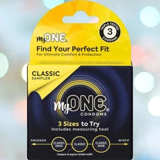 myONE "Classic" Condom Sampler (With FitKit Measuring Tool)