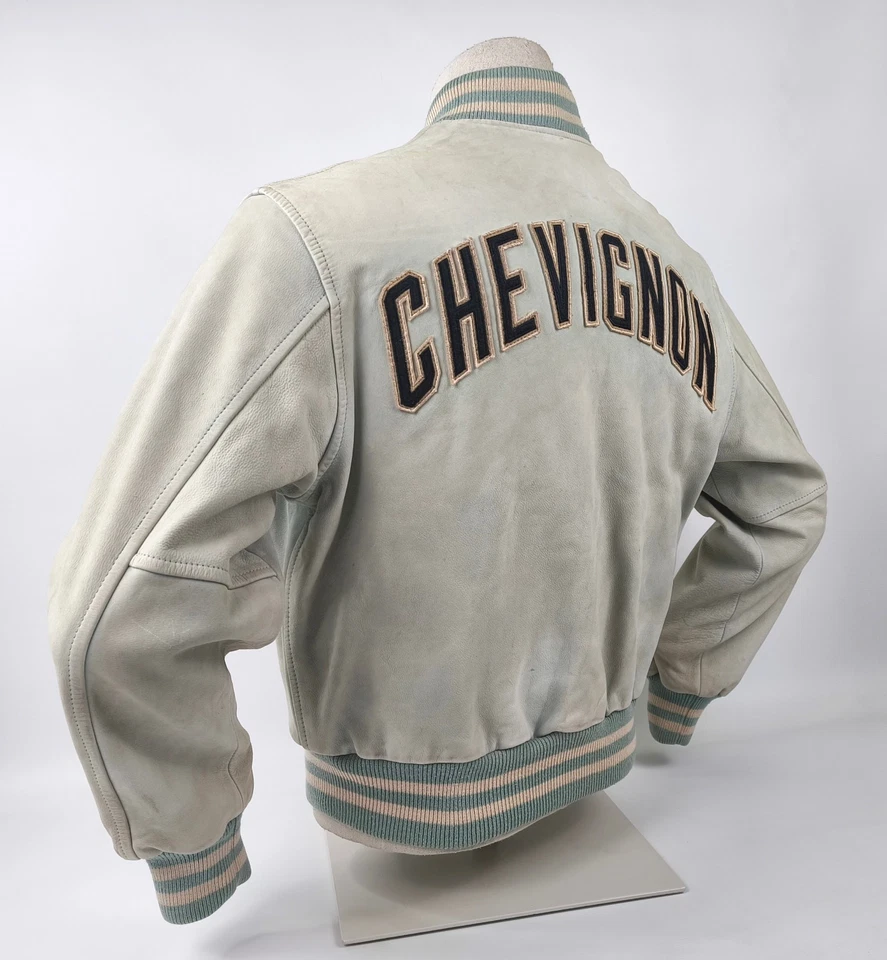 Chevignon Lederjacke mint Gr. M vintage 90s großes Rückenlogo - Bild 4 von 4