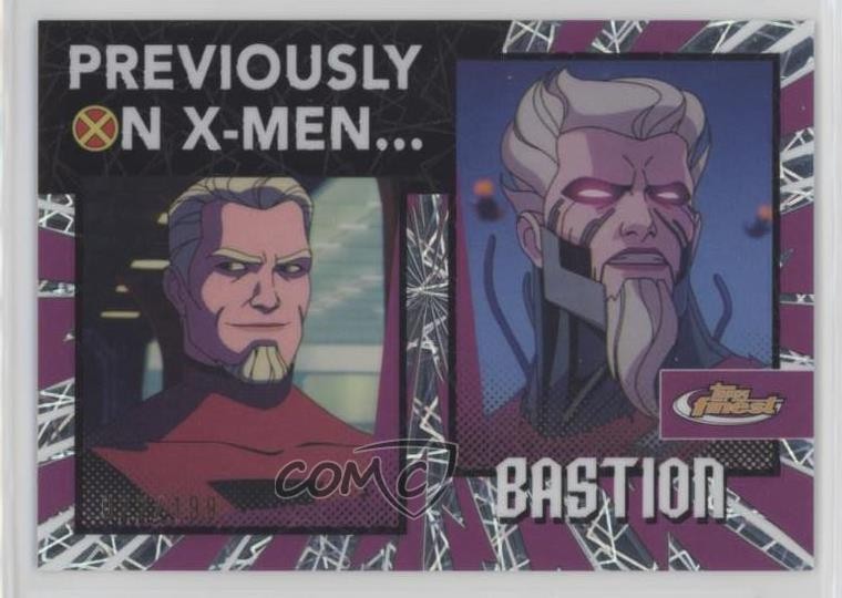 2025 Topps Finest X-Men '97 Previously On Laser Refractor /199 Bastion 1fw3