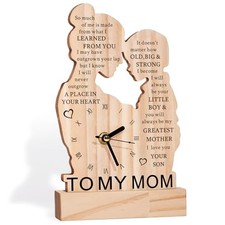 Gifts for Mom from Son, to My Mom Wooden Clock, Moms Birthday Gifts, Mom - Son