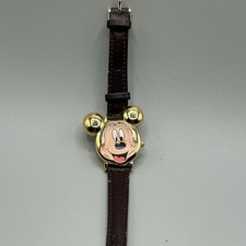 Reloj LORUS Goldtone MICKEY MOUSE ¡TOTALMENTE FUNCIONA! Great Mickey Face Disney