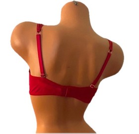 Victoria&rsquo;s Secret Dream Angels Red Bow Balconet Bra Unlined Wired LARGE $60 NWT
