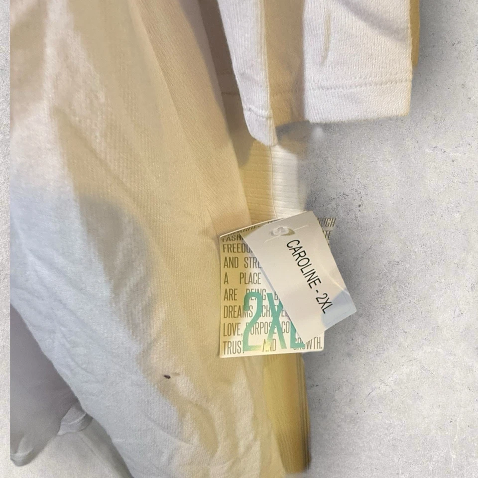 Suéter Cárdigan Lularoe Caroline 2XL Blanco Sólido Difícil de Encontrar Unicornio Nuevo con Etiquetas Foto 2 de 4