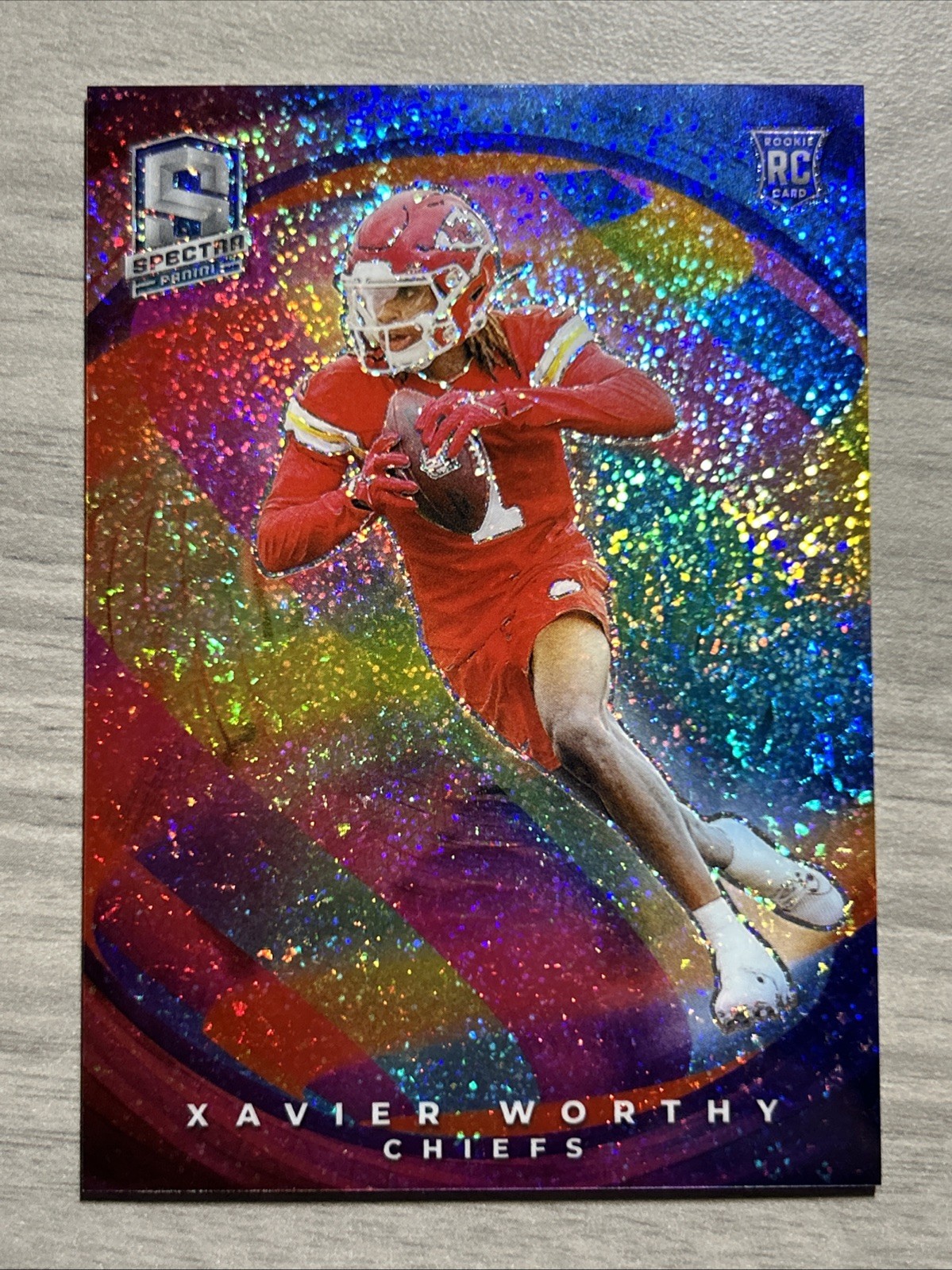 Xavier Worthy 2024 Panini Spectra Color Sphere Prizm Case Hit RC SSP Chiefs