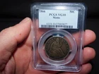1866 Seated Liberty Half Dollar 50C U.S.COIN - PCGS VG10 With motto
