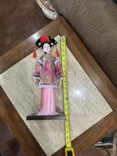 Figurine poupée geisha broder orientale de Chine dynastie Qing princesse 16 pouces - Photo 3/6