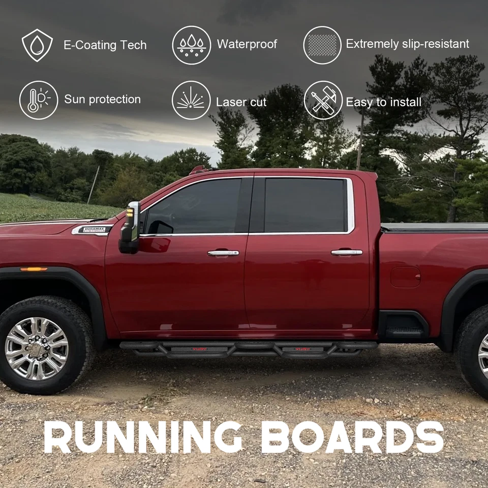 Vijay Side Steps Fits 2020-2025 GMC Sierra 2500HD/3500HD Crew Cab(4 Doors) Foto 2 de 4