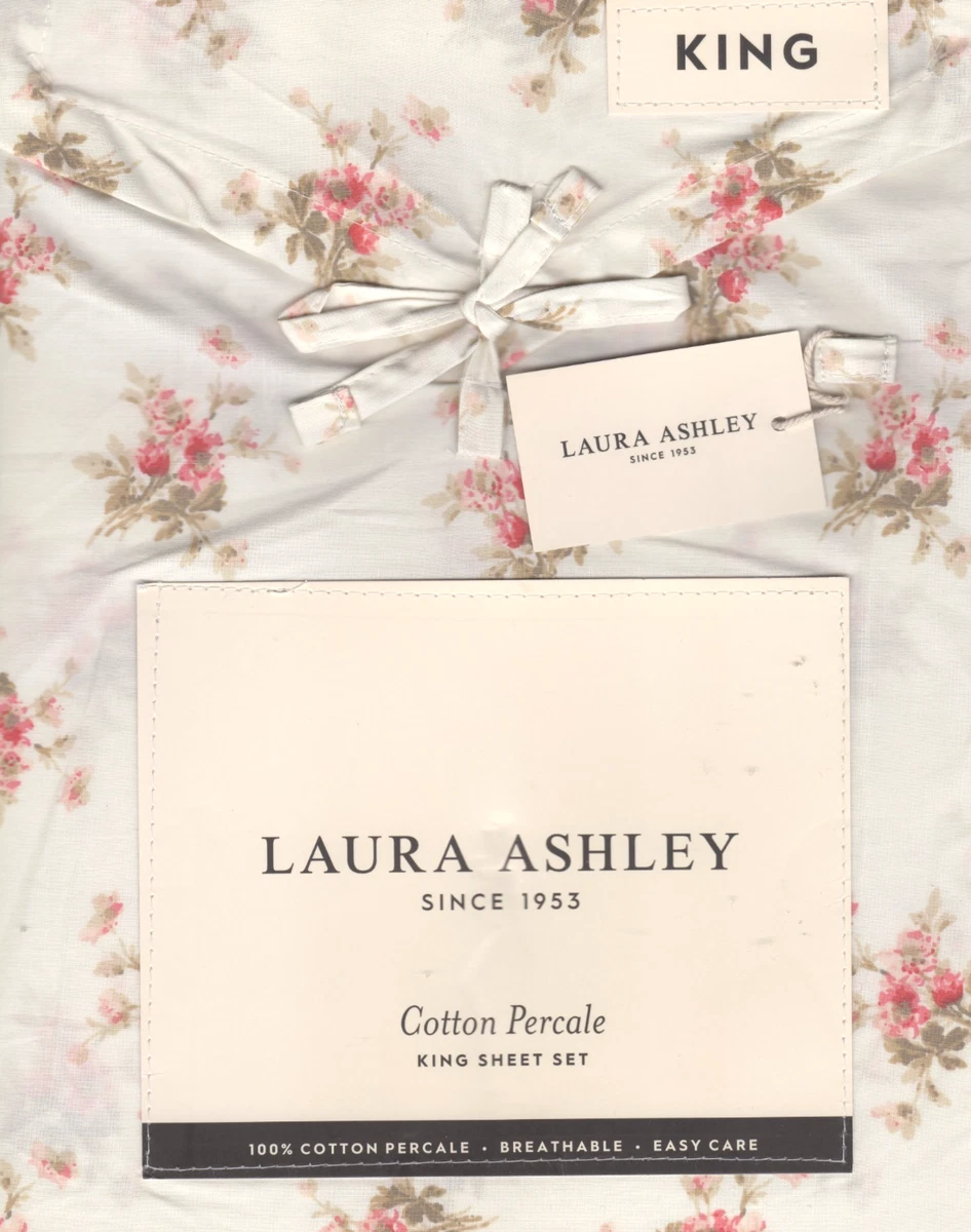 Laura Ashley Home King Lakens, Katoenen Flanellen Beddengoed Set Geborsteld Voor Extra Zachtheid En Comfort Jessika King 752841353