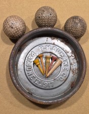 Rare PO-DO PEAU DOUX Golf Balls, Vintage Tees, R.H.Burhke 1917 Steel BagBottom