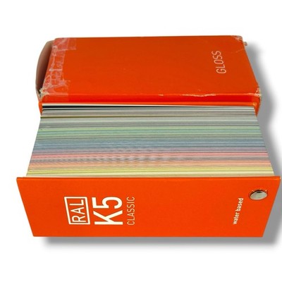 RAL K5 Classic Color Chart, 216 Full Page Color Swatches, Water based GLOSS FS