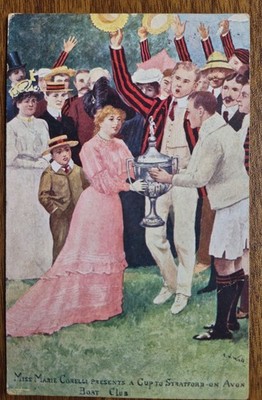 Miss Marie Corelli, Stratford Boat Club 1907 Postkarte A. Wand