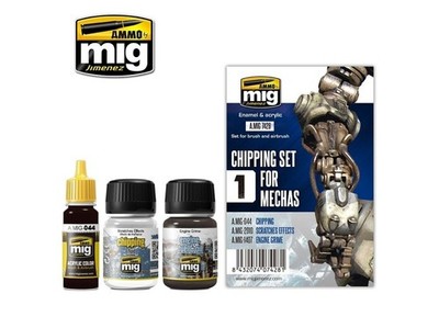 AMMO MIG - Weathering Set Chipping Set For Mechas 7428