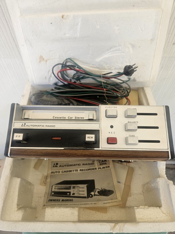  Solid State Stereo Cassette Recorder Player Auto  Vintage 1970s Car Radio NOS
