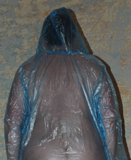 Sexy Regencape PVC Blau