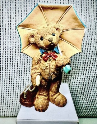 Gilde Handwerk Teddy 'Rainboy' mit Regenschirm Dekofigur
