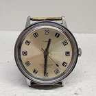 Vintage 1974 Men's 35mm Timex Viscount Blue Indice  Automatic Watch - Stop 'N Go