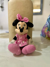 Disney Minnie Mouse Plush Stuffed Animal Pink Polka Dot Dress Small 2019
