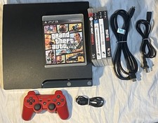 Sony PlayStation 3 Slim 160GB Console Bundle – Controller – Cords – 5 Games