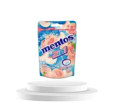 Mentos 2in1 Peach & Soda Chewy Candy Imported Korean Exotic Snack