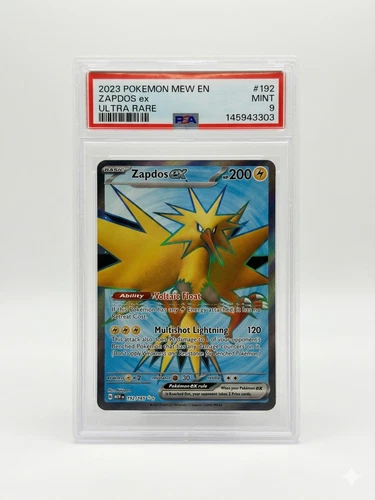 2023 Pokemon MEW English Zapdos ex #192 Ultra Rare PSA 9 MINT