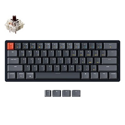 KEYCHRON K12 WIRELESS MECHANICAL KEYBOARD SWITCHES - BLACK/GRAY