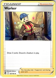 Worker 167/195 Silver Tempest Uncommon Trainer Supporter