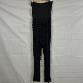 I.AM.GIA Jumpsuit Medium Ophelia Ruched Mesh Black Party Bodycon Night Out Sexy