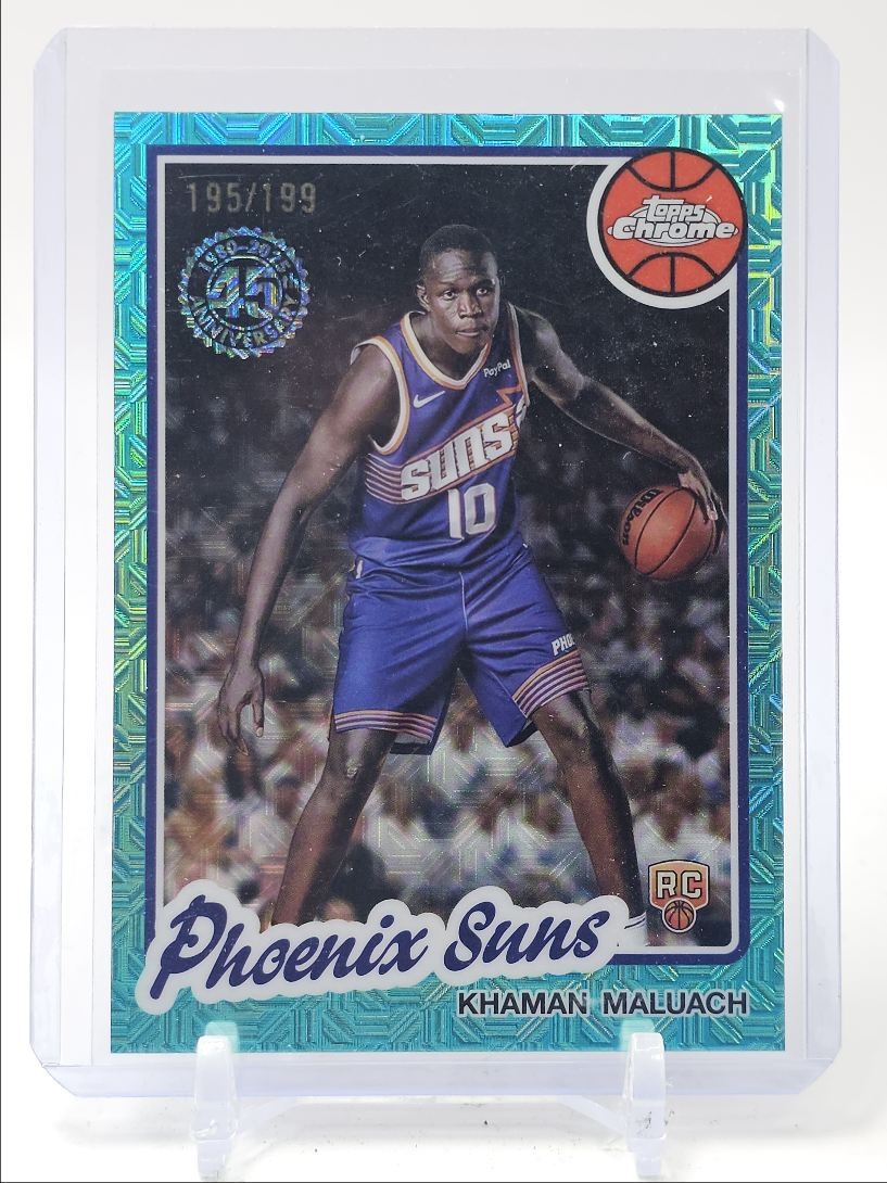 KHAMAN MALUACH 2025-26 TOPPS CHROME SILVER PACK ROOKIE 1980 AQUA /199 Q3464