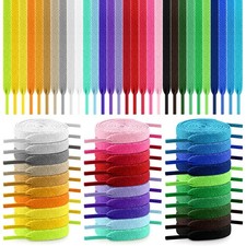 30 Pairs Flat Colored Shoe Laces, 54" Athletic Shoelaces 30 Color