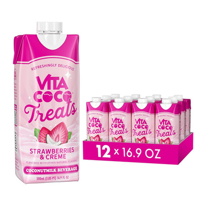 Treats Strawberries & Creme Coconut Milk Drink | Sweet, Refreshing, Treat | Crem