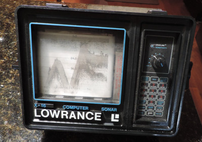 Vintage Lowrance X-16 Sonar Fish Finder Paper Graph NO Stylus Belt