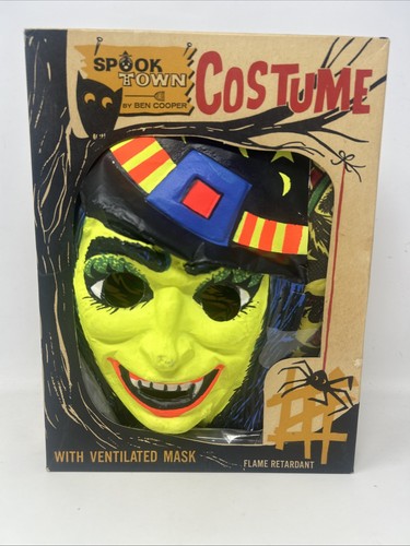 Vintage 1960’s Spook Town Halloween Ben Cooper Witch Size Large Complete READ!