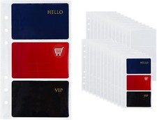 Credit Card Holder Pocket Business Cards 25 Pack, A6 3.35x2.16 3