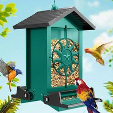 Squirrel Proof Bird Feeders for Outdoors, 5LBS Large Capacity Metal Wild Bird Fe