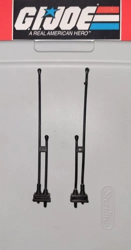 GI Joe Rolling Thunder 1988 Antennas Parts Set Original 80's Hasbro Unbroken