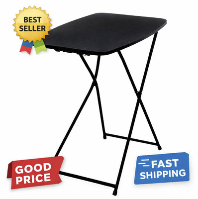 26'' Adjustable Height Personal Folding Table, Black Portable Table