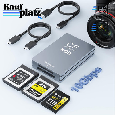CFexpress Typ B Kartenleser Dual-Slot USB 3.2 für Windows/Mac/Linux