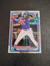 2024 Bowman Chrome #BCP-211 Sebastian Walcott - Mojo Refrac. Texas Prospect 