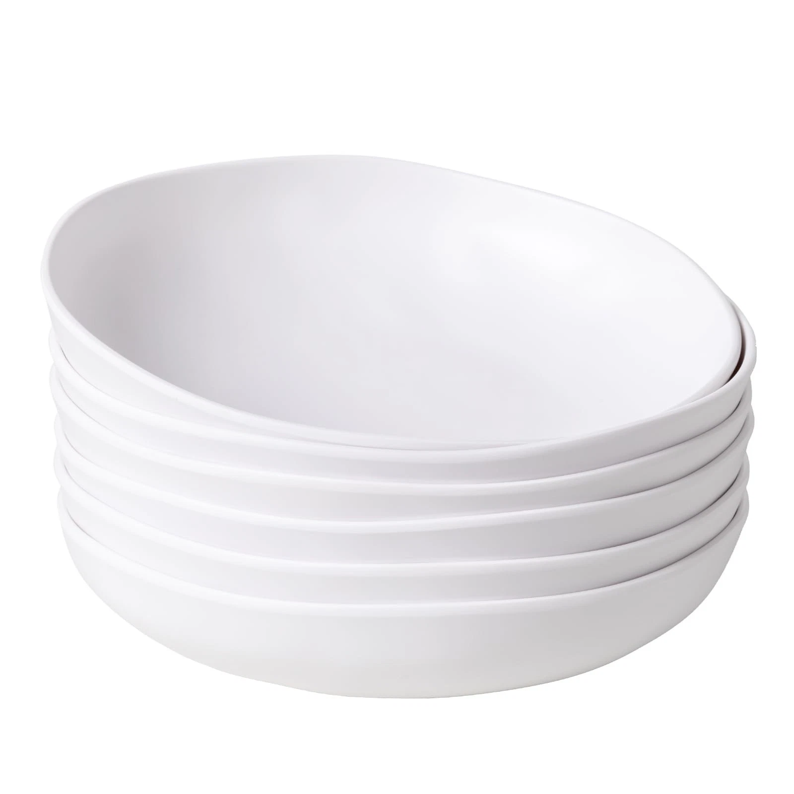 Melamine Pasta Bowl Set, Set of 6, Large 9'' and 40 OZ Salad Bowls Set, Shatt...