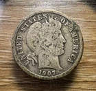 1907-D Barber Dime - Actual Silver Coin Shown - Free Shipping & Tracking INV317
