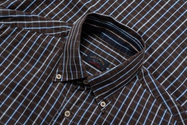 Men Paul & Shark Shirt Navy Cotton 40 /L / 48 #3105