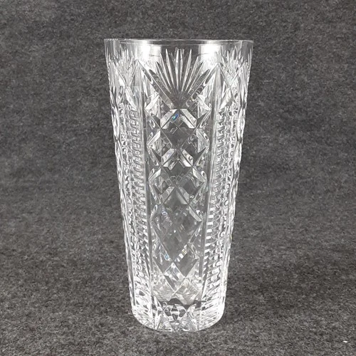 Vintage Waterford Crystal Clare Cut Pineapple & Diamond Skyshell Vase 8"