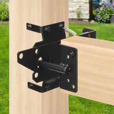 Self Locking Gate Latch for Outdoor Fence Heavy Duty Post Mount Gravity Lever
