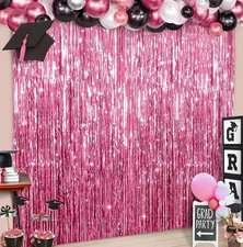 KatchOn, Pink Backdrop For Pink Party Decorations Xtra Large 8x3.2 Feet, Pack Of