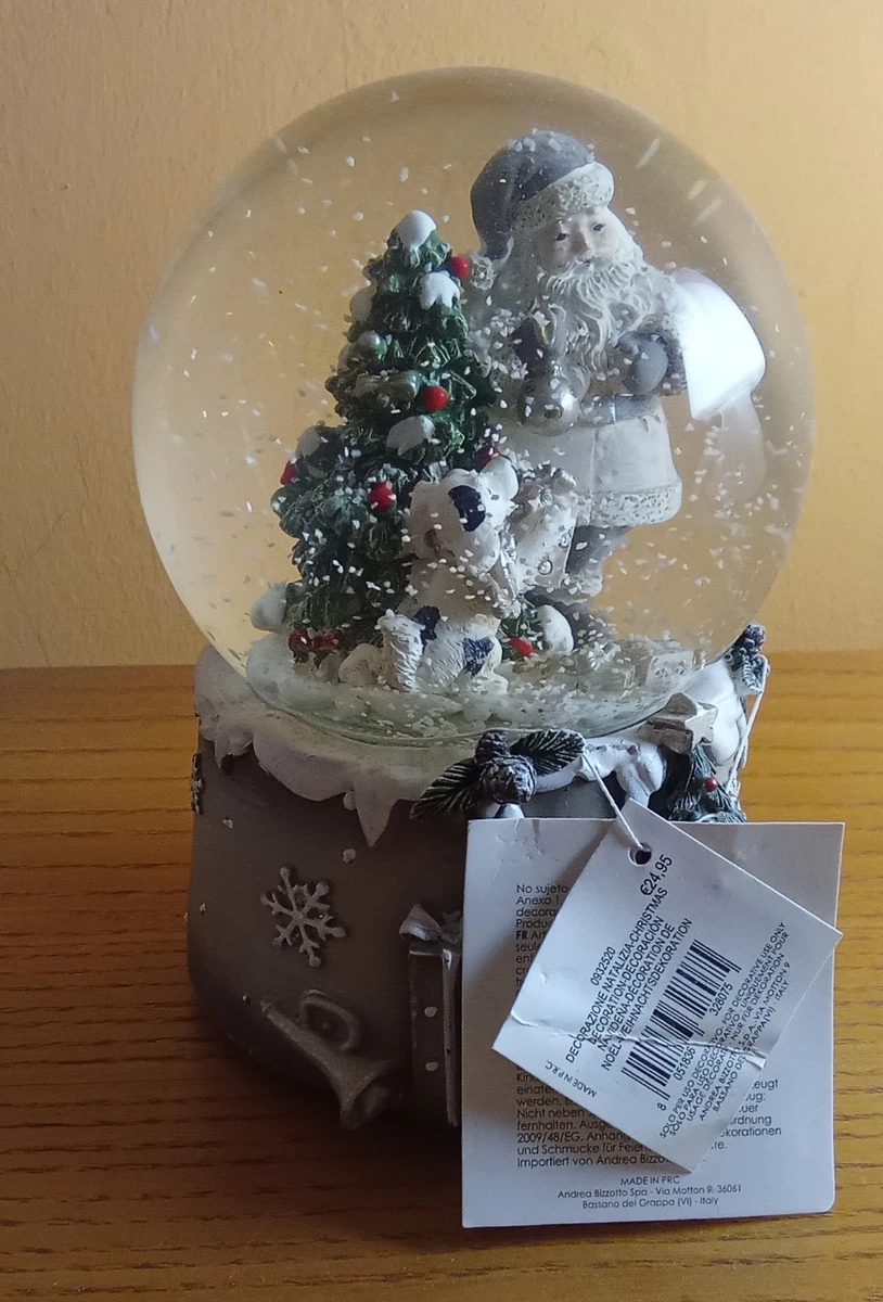 Dekohelden24 Bellissima scatola da gioco Melodia: White Christmas, 11 x 11 x 13 cm, in legno, pupazzo di neve con sci seduto, 13 cm