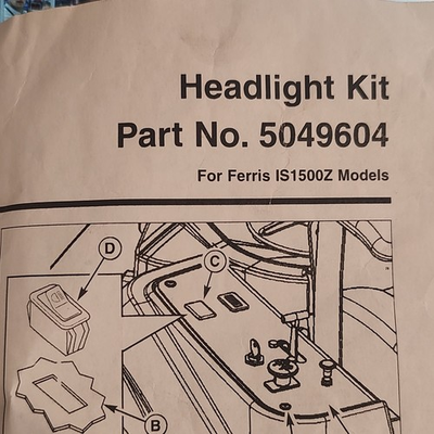 #ad Briggs amp; Stratton Headlight Kit Black For Ferris IS1500Z 5049604 5049604SM $139.99